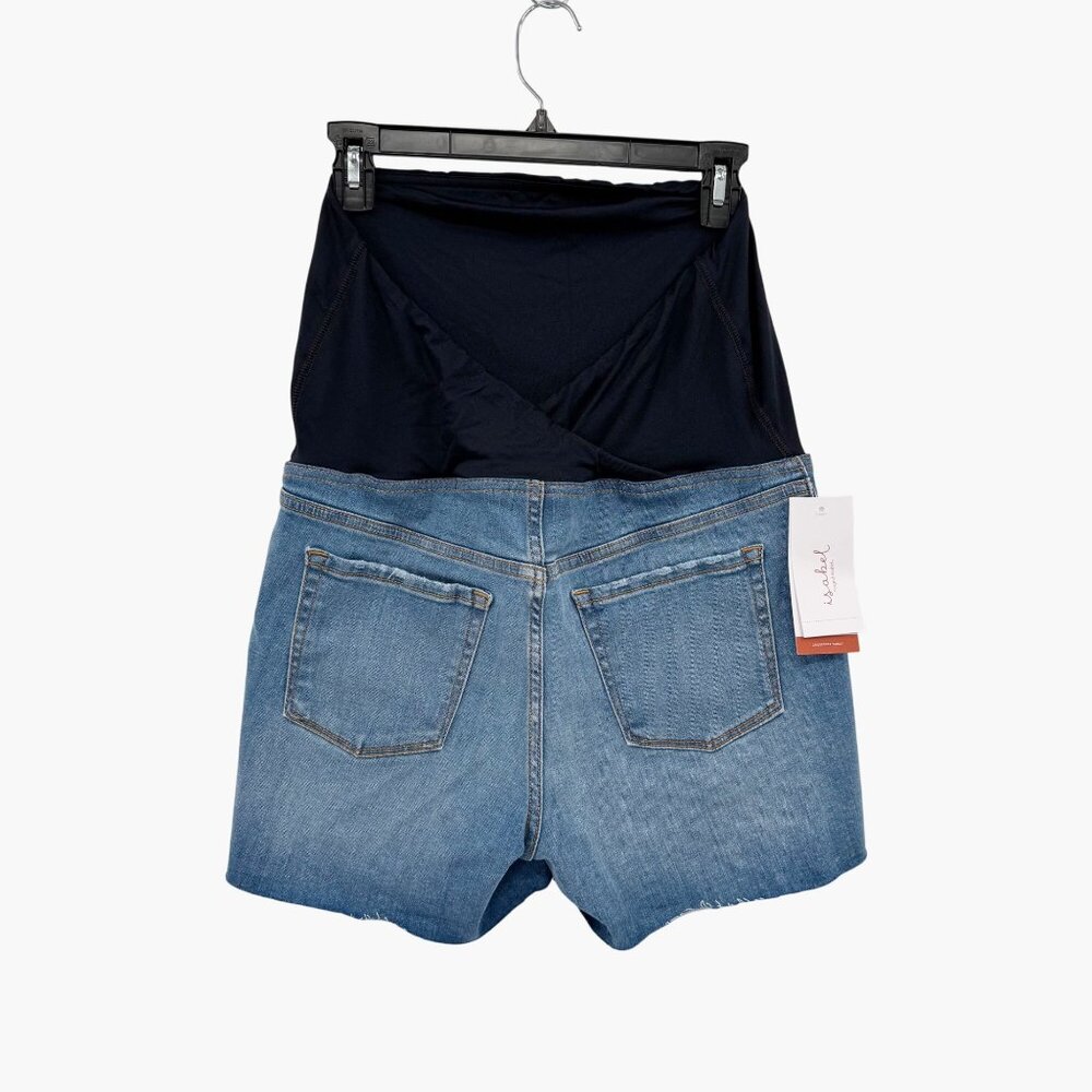 NEW Over Belly Midi Maternity Jean Shorts - Isabel Maternity by Ingrid & Isabel - Picture 4 of 10